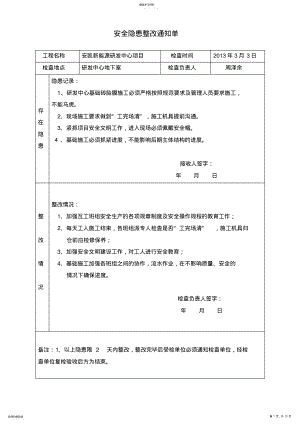 2022年安全隐患整改通知单 .pdf