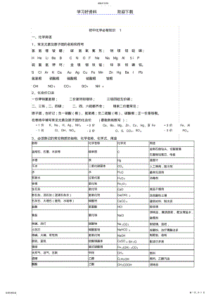 2022年初中化学必背知识 2.pdf