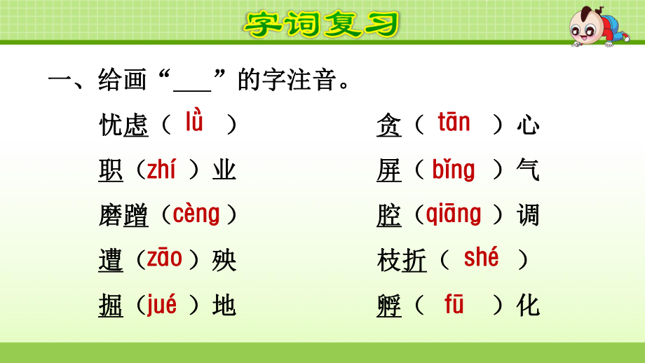 部编版（人教）小学语文四年级下册第4单元复习ppt课件.ppt_第2页