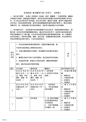 2022年队列队形单元计划和课时教案 .pdf