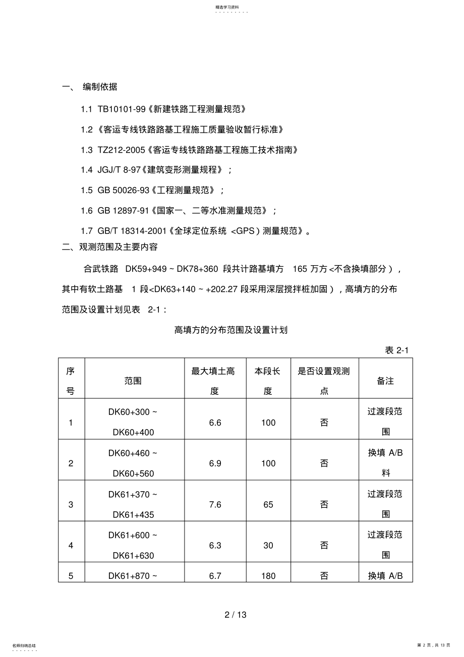 2022年路基沉降观测及变形观测实施措施 .pdf_第2页