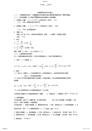 2022年匀速圆周运动知识点复习 .pdf