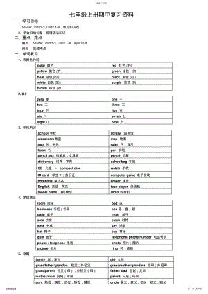 2022年初一英语人教版上学期期中复习：知识点归纳 2.pdf