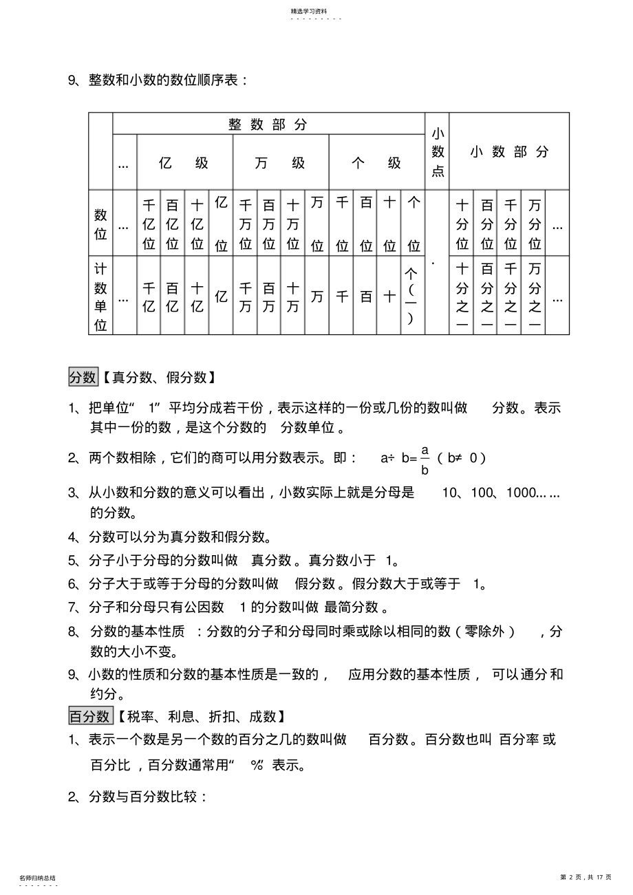 2022年国标本小学数学总复习基础知识 .pdf_第2页