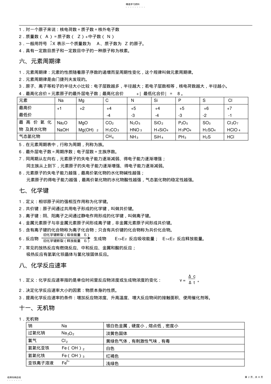 2022年化学会考知识点总结 .pdf_第2页