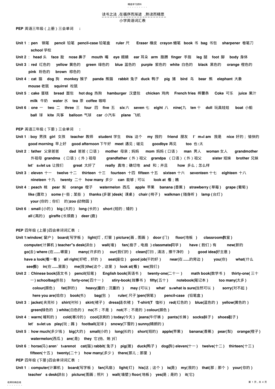 2022年小学三年级至六年级英语单词 .pdf_第1页