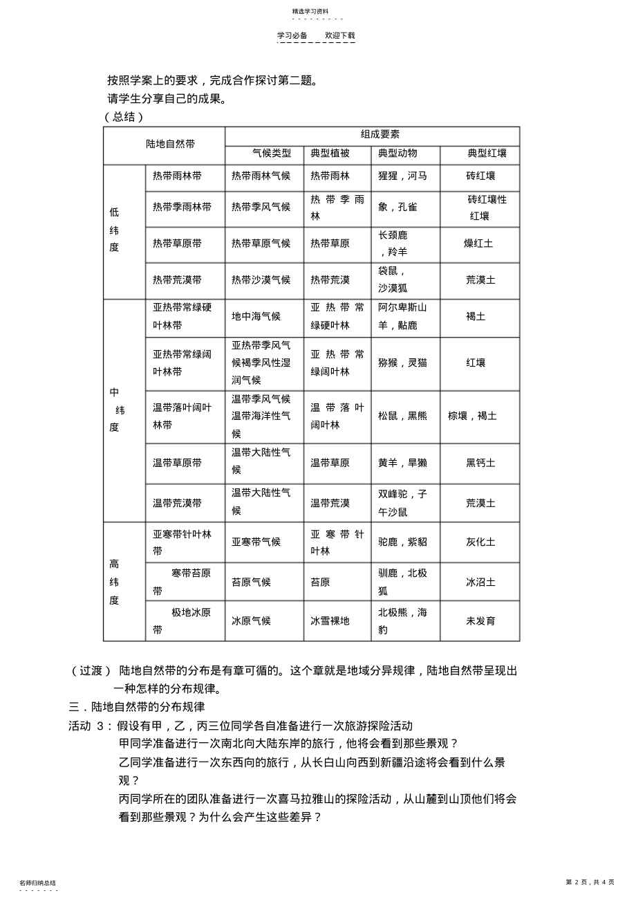 2022年陆地自然带教案 .pdf_第2页