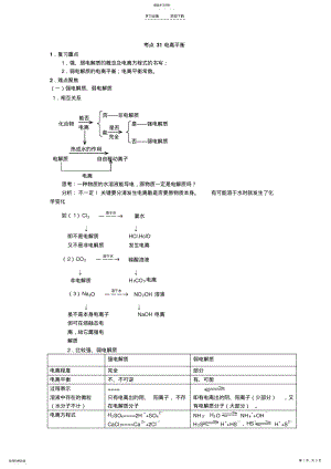 2022年考点电离平衡【精品资料】高考化学知识点全程讲解 .pdf