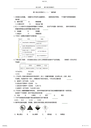 2022年初三化学第十单元专项酸和碱练习及答案 .pdf