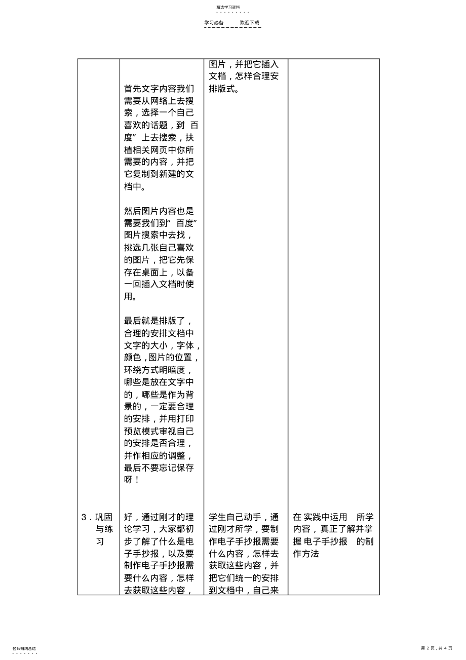 2022年小学信息技术学科电子手抄报教案 .pdf_第2页