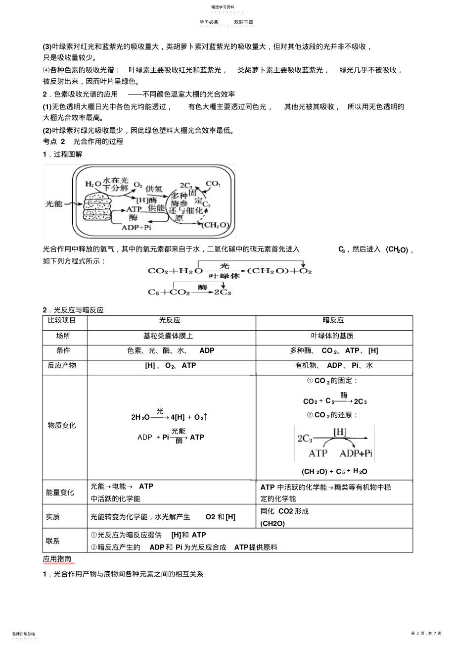 2022年能量之源光与光合作用知识点 .pdf_第2页