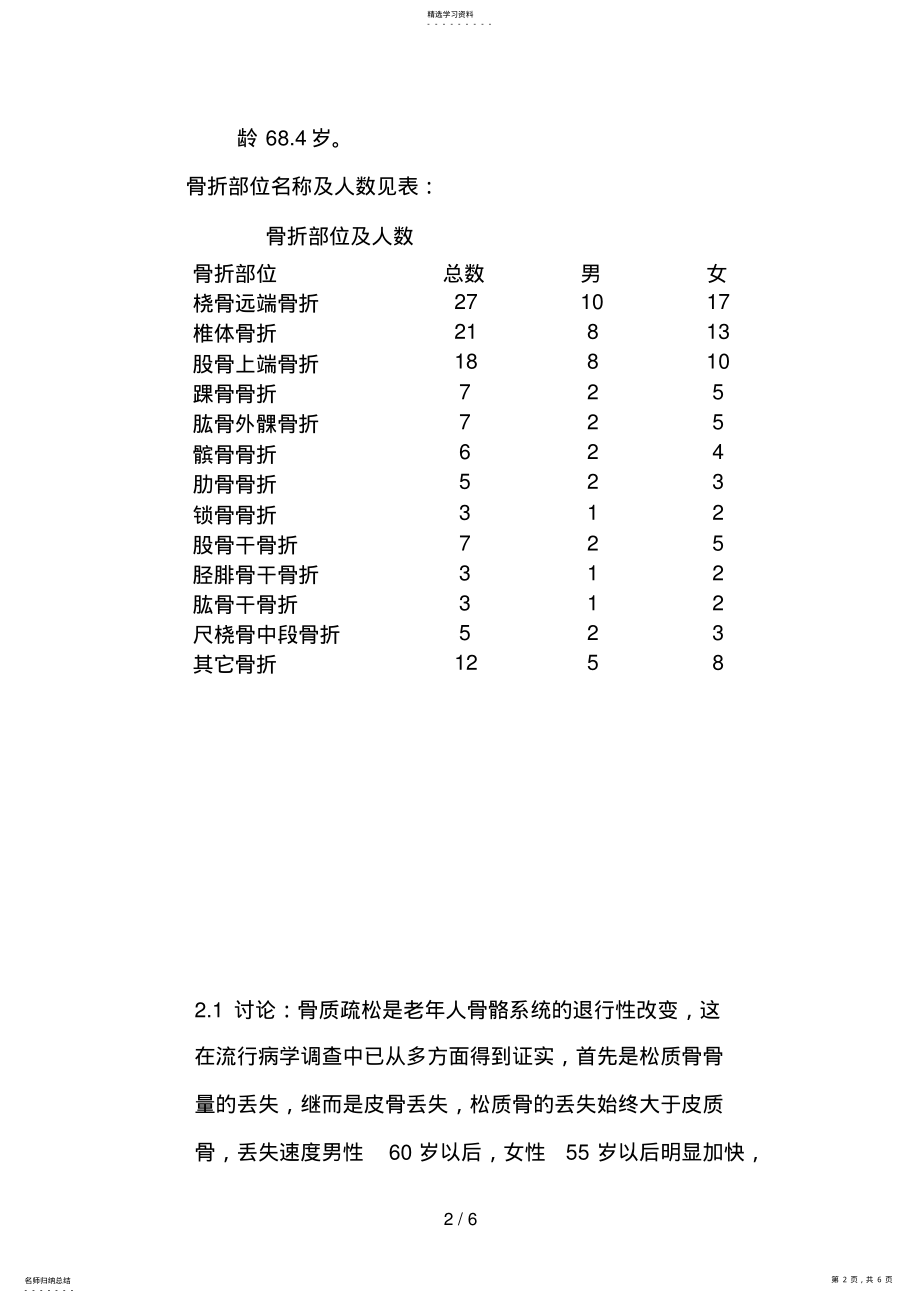 2022年老年人骨质疏松与骨折的预防及护理 .pdf_第2页