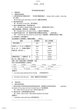 2022年初中时态复习讲义 .pdf