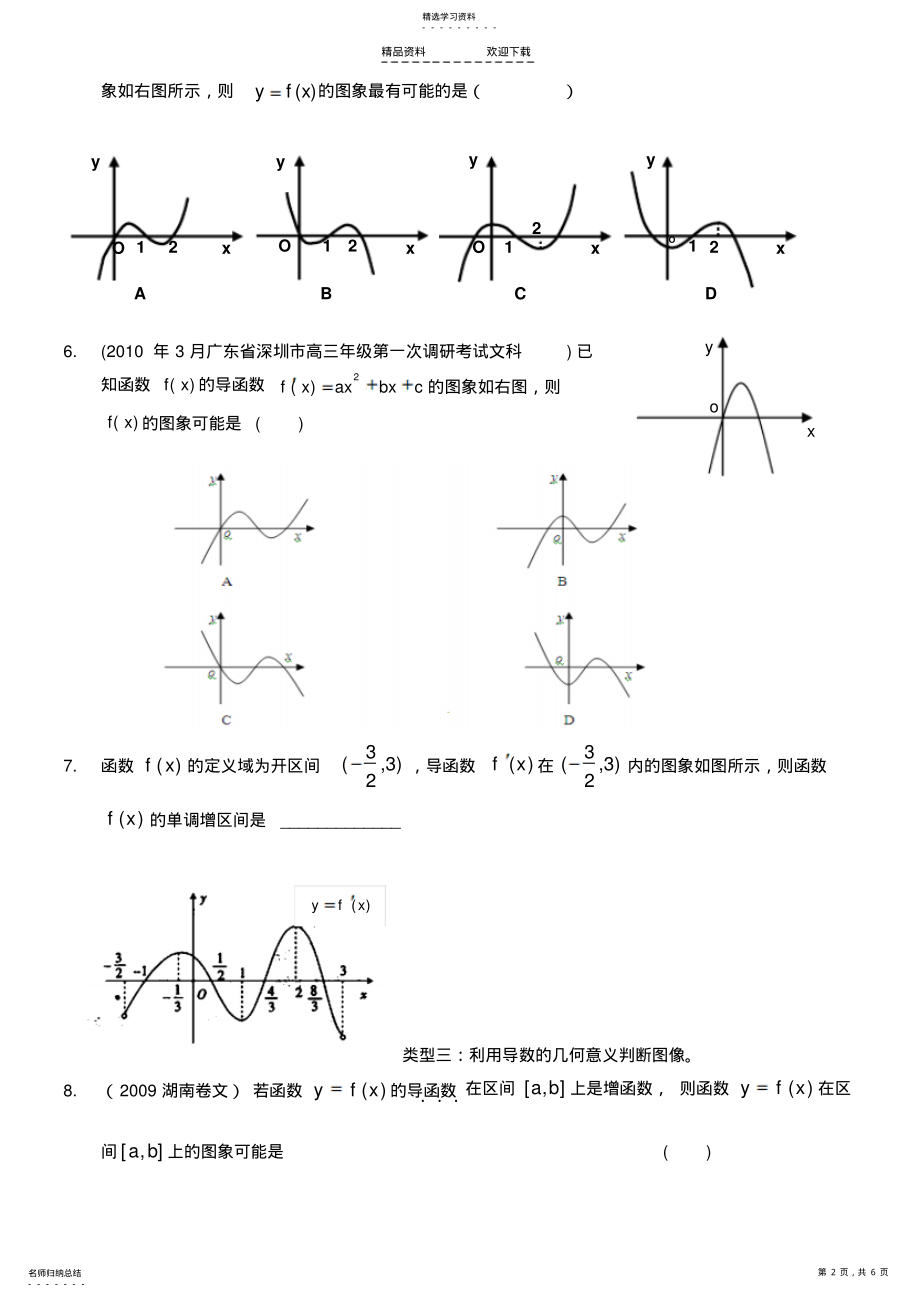 2022年导函数图像与原函数图像关系 .pdf_第2页