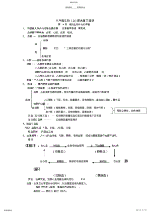 2022年苏科版八年级上学期生物必考知识点归纳 2.pdf