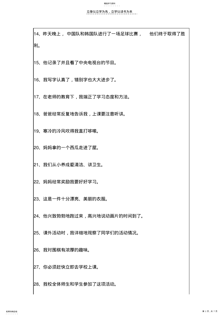 2022年小学六年级语文总复习修改病句专题练习 .pdf_第2页