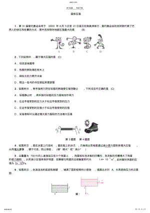 2022年初中物理-固体压强---精选中考试题含答案 .pdf