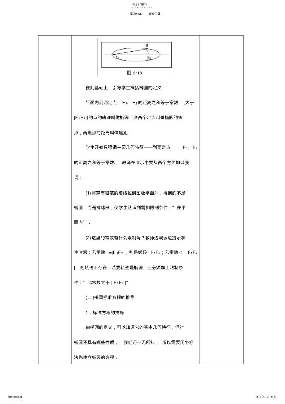 2022年圆锥曲线与方程教案 .pdf_第2页