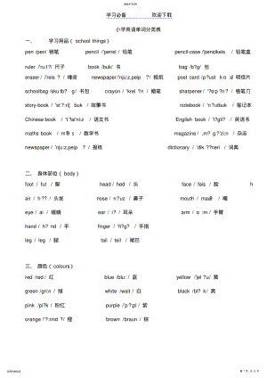 2022年小学英语单词大全超值版 .pdf