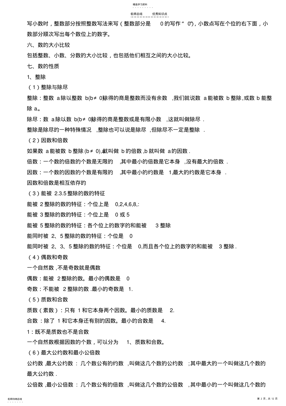 2022年苏教版六年级数学小升初知识点整理 2.pdf_第2页