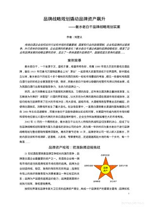 商业计划书和可行性报告 某白酒品牌战略规划的咨询实案.pdf