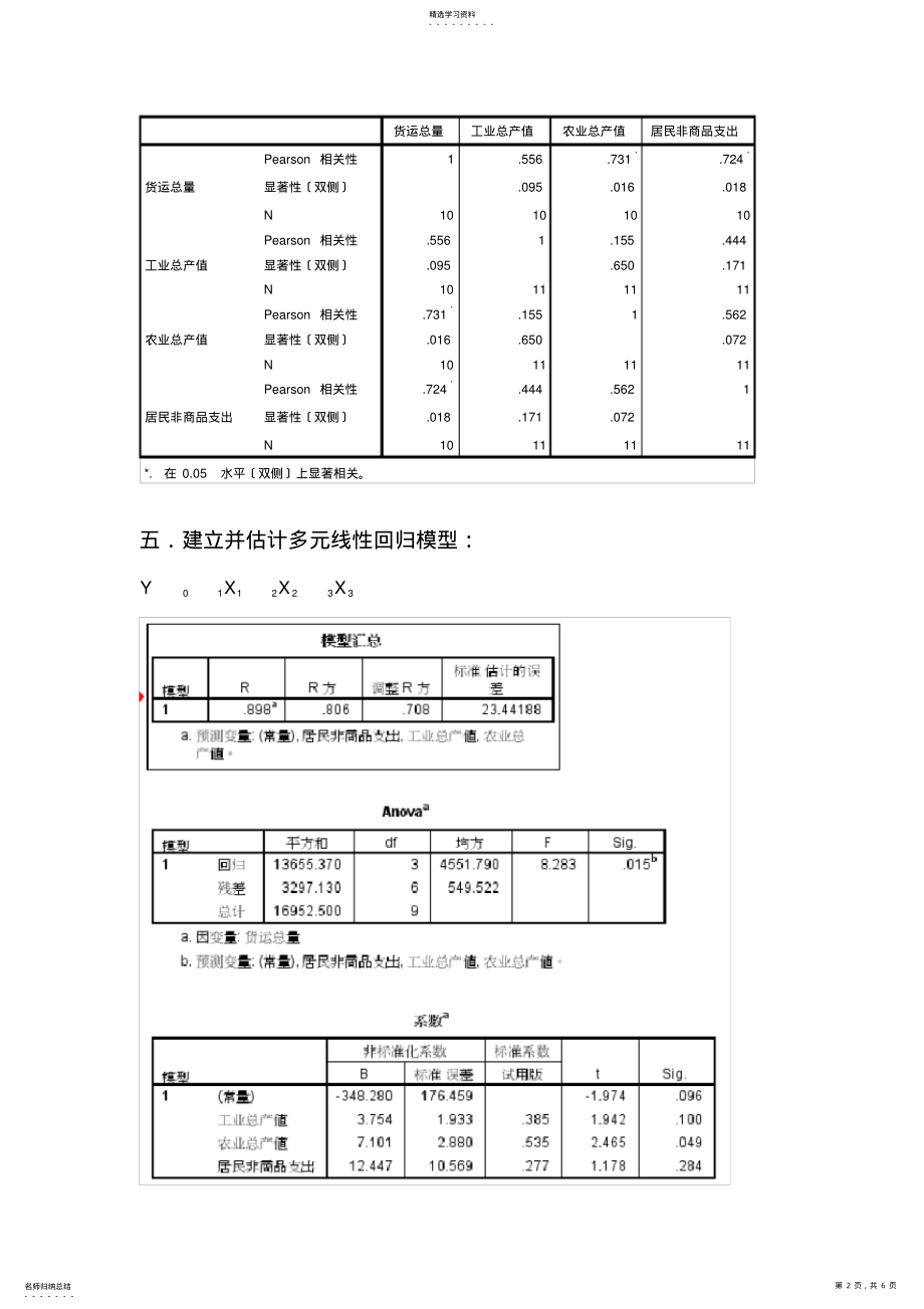 2022年运用SPSS建立多元线性回归模型并进行检验---副本 .pdf_第2页