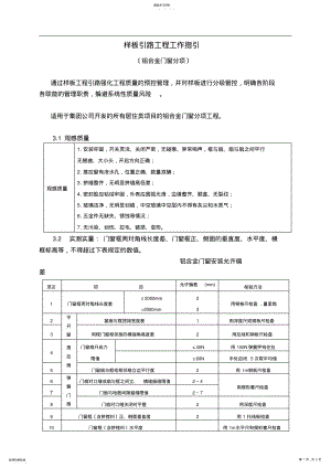 2022年铝合金门窗样板引路施工方案 .pdf