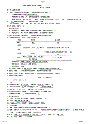 2022年完整word版,高一生物必修一知识点总结 .pdf