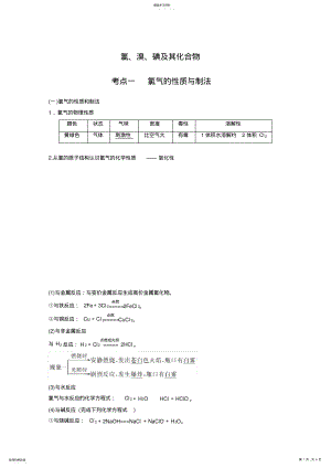 2022年完整word版,氯、溴、碘及其化合物知识点整理 .pdf