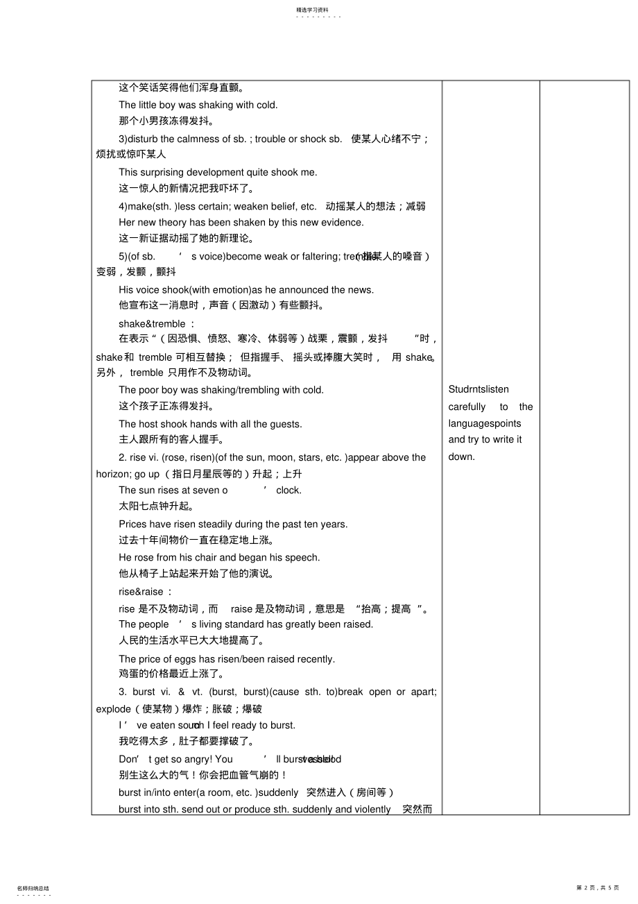 2022年英语高一人教版新课标必修Unit4同步教案 2.pdf_第2页