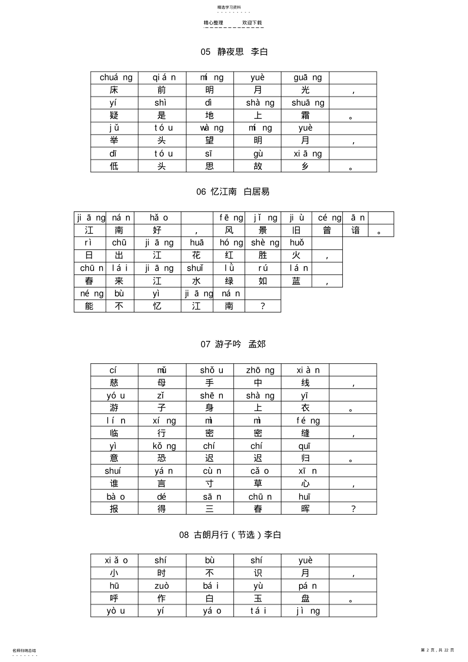 2022年小学必背古诗 .pdf_第2页