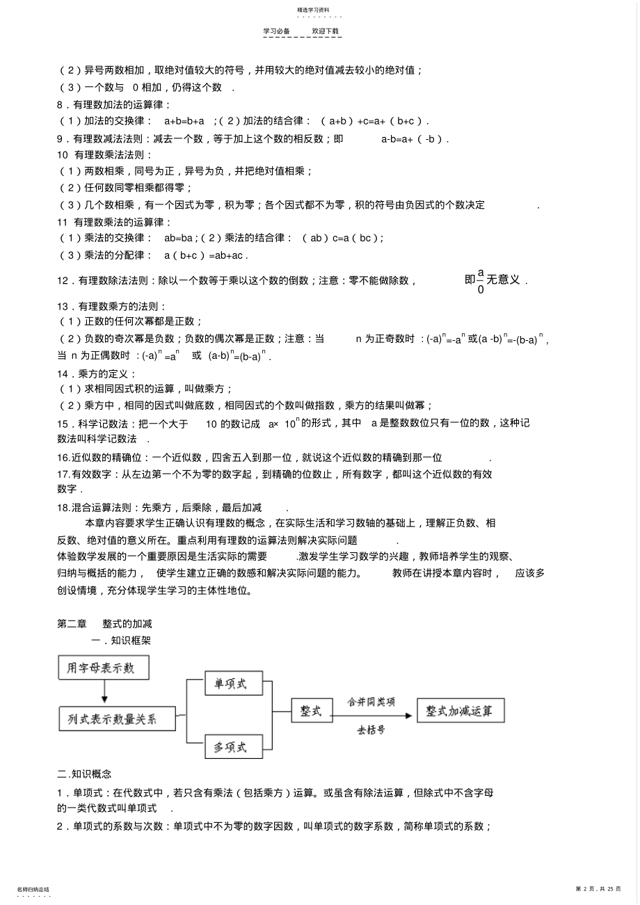 2022年初中各章节知识点总结 .pdf_第2页