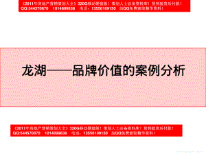 商业计划书和可行性报告 地产营销房产策划方案 龙湖品牌价值的案例分析.pdf