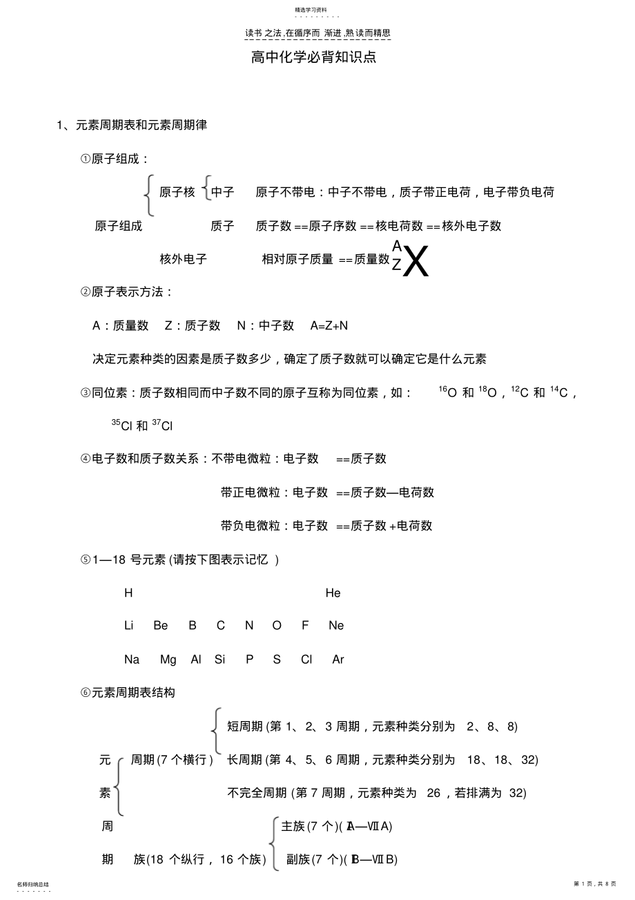 2022年化学必修二人教版高中化学必备知识点 .pdf_第1页