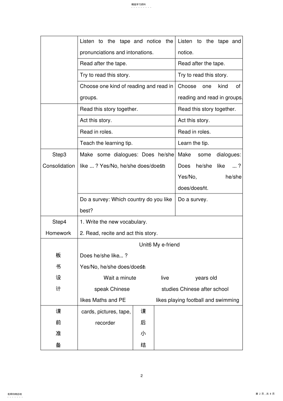 2022年译林版小学英语五年级第六单元教案 .pdf_第2页