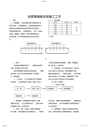 2022年轻质隔墙板安装施工工艺 .pdf