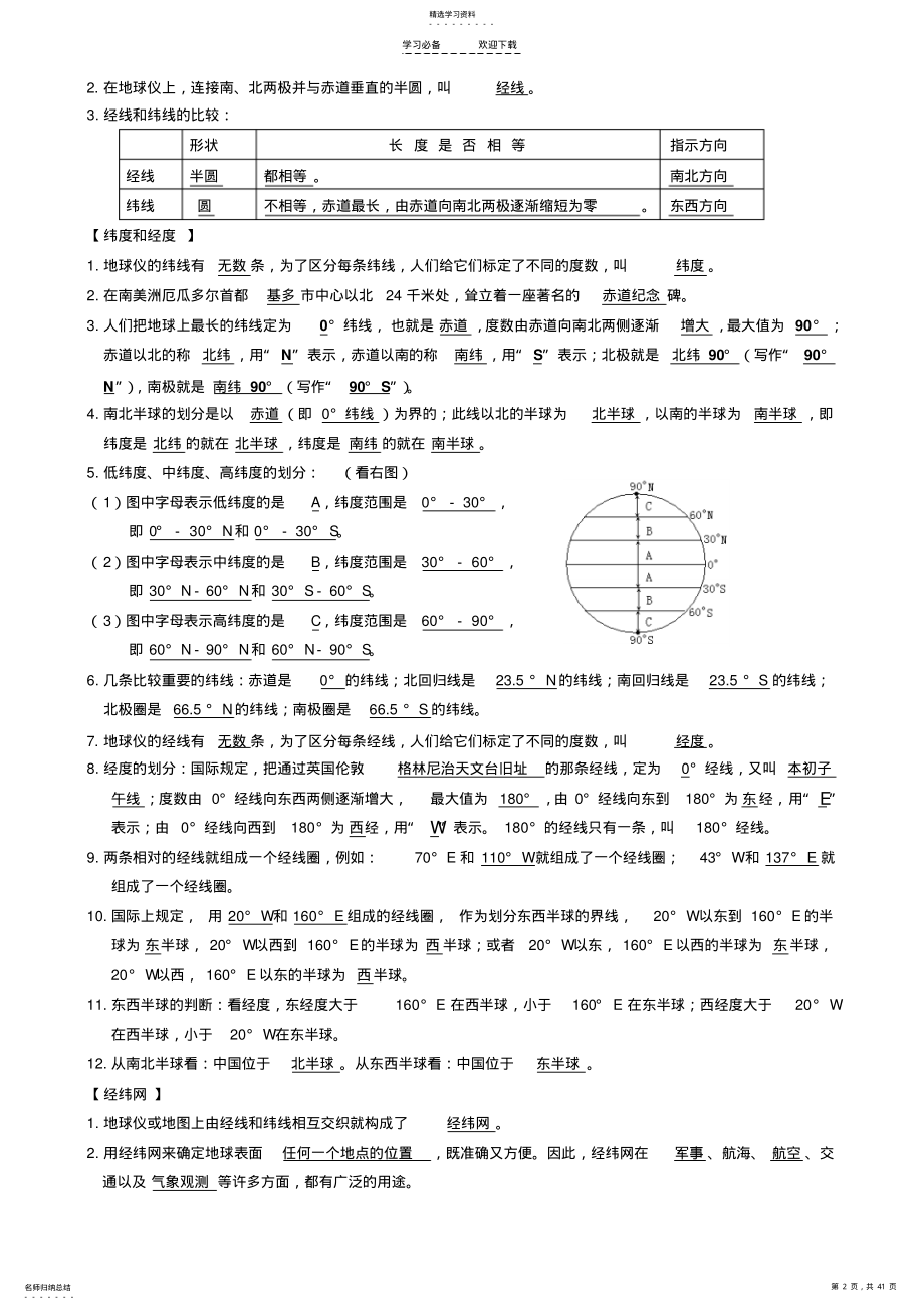 2022年初中地理会考考试复习提纲 .pdf_第2页