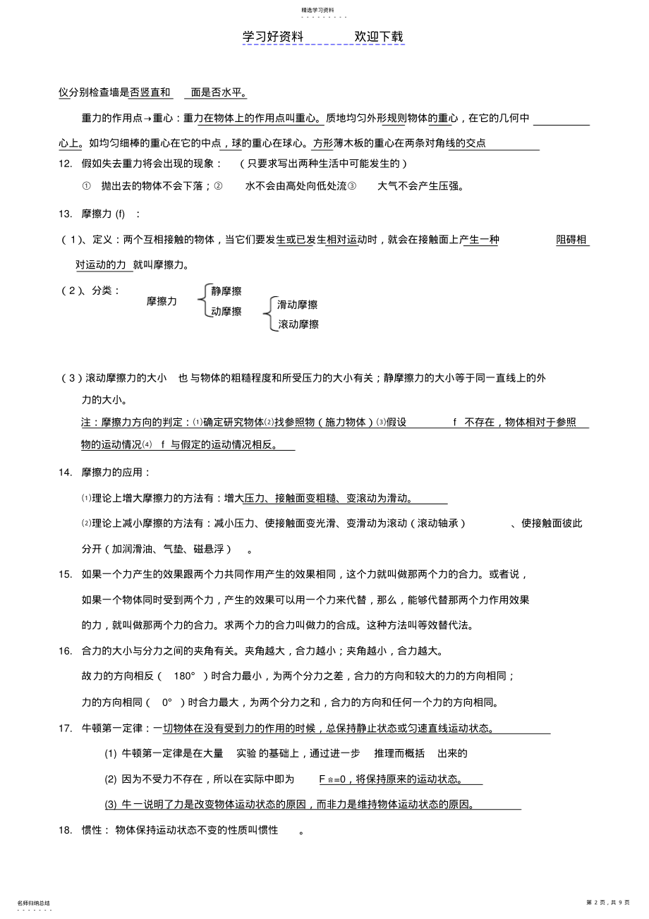 2022年初二下册物理知识点归纳总结 .pdf_第2页