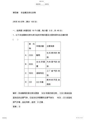 2022年高一化学知识点章节调研检测试题 .pdf