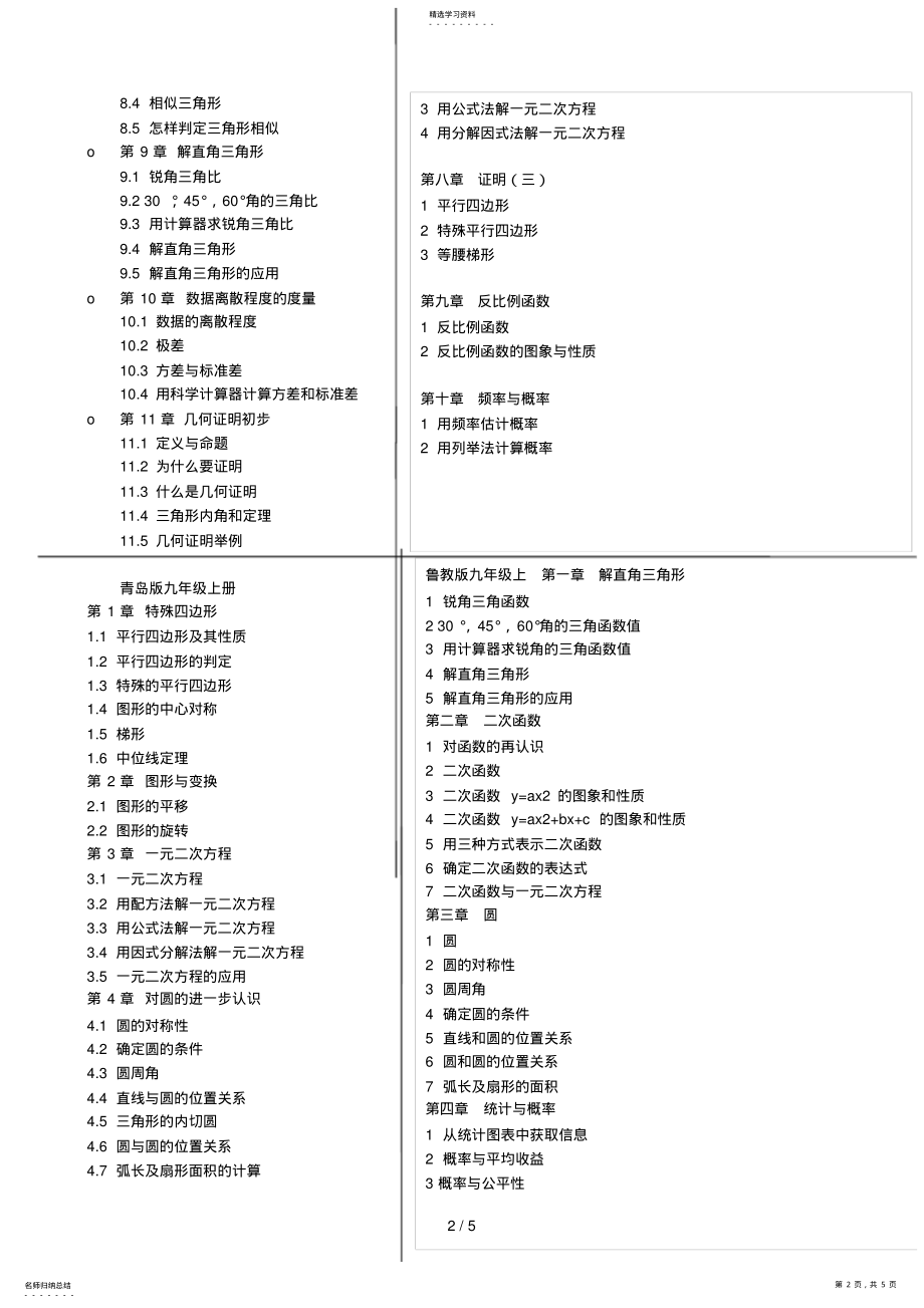 2022年青岛版本数学和鲁教版本数学对比 .pdf_第2页