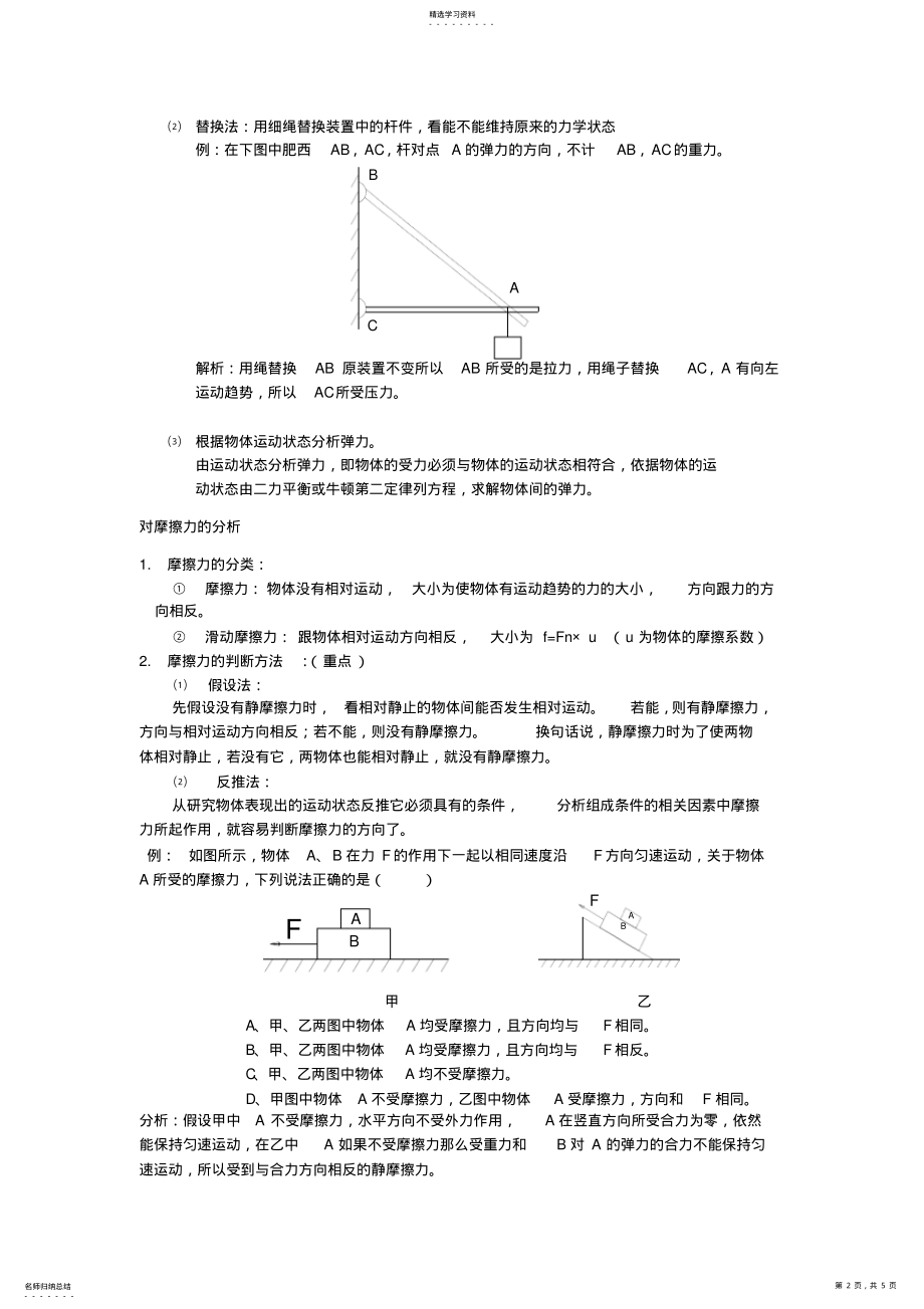 2022年受力分析知识点总结 .pdf_第2页