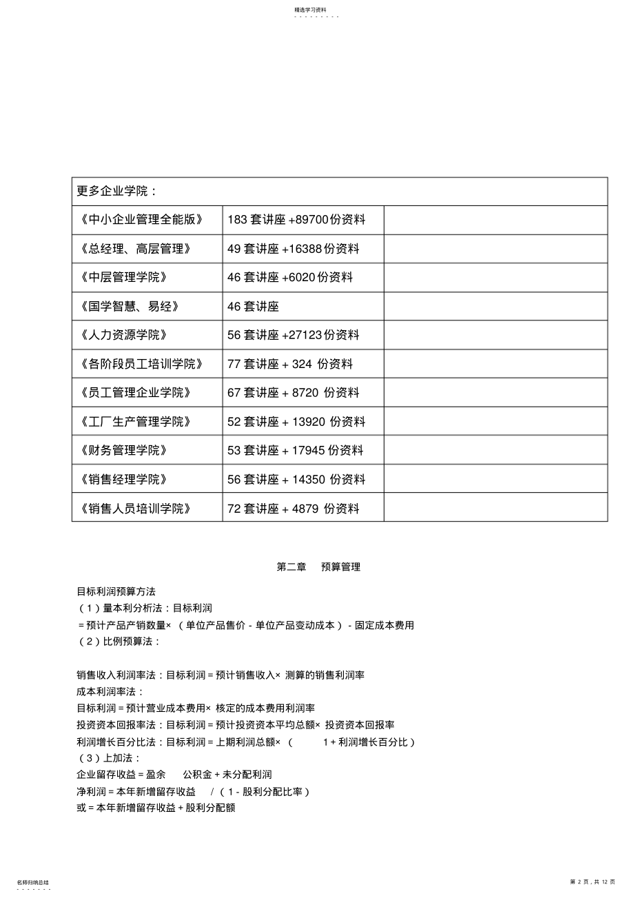 2022年财务管理公式大全0001 .pdf_第2页