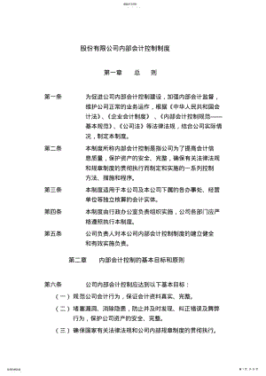 2022年股份公司内部会计控制制度 .pdf