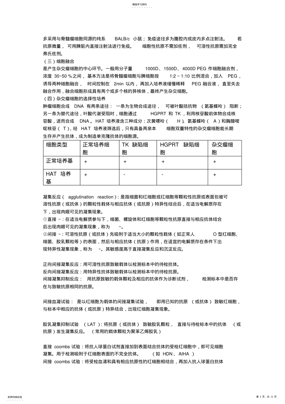 2022年完整word版,临床免疫学检验名词解释重要知识点 .pdf_第2页