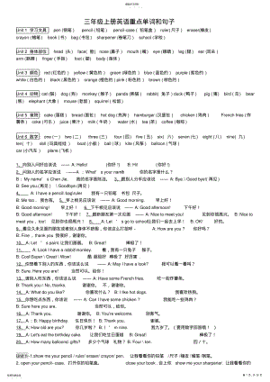 2022年完整word版,PEP小学三年级到六年级英语知识点汇总-精版 .pdf