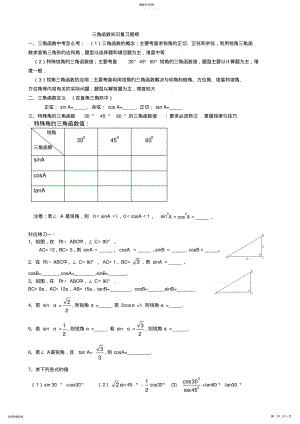 2022年锐角三角函数教案归纳 .pdf