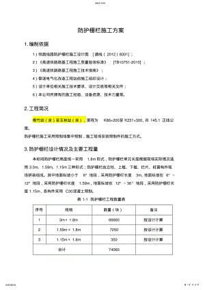 2022年防护栅栏施工专业技术方案 .pdf