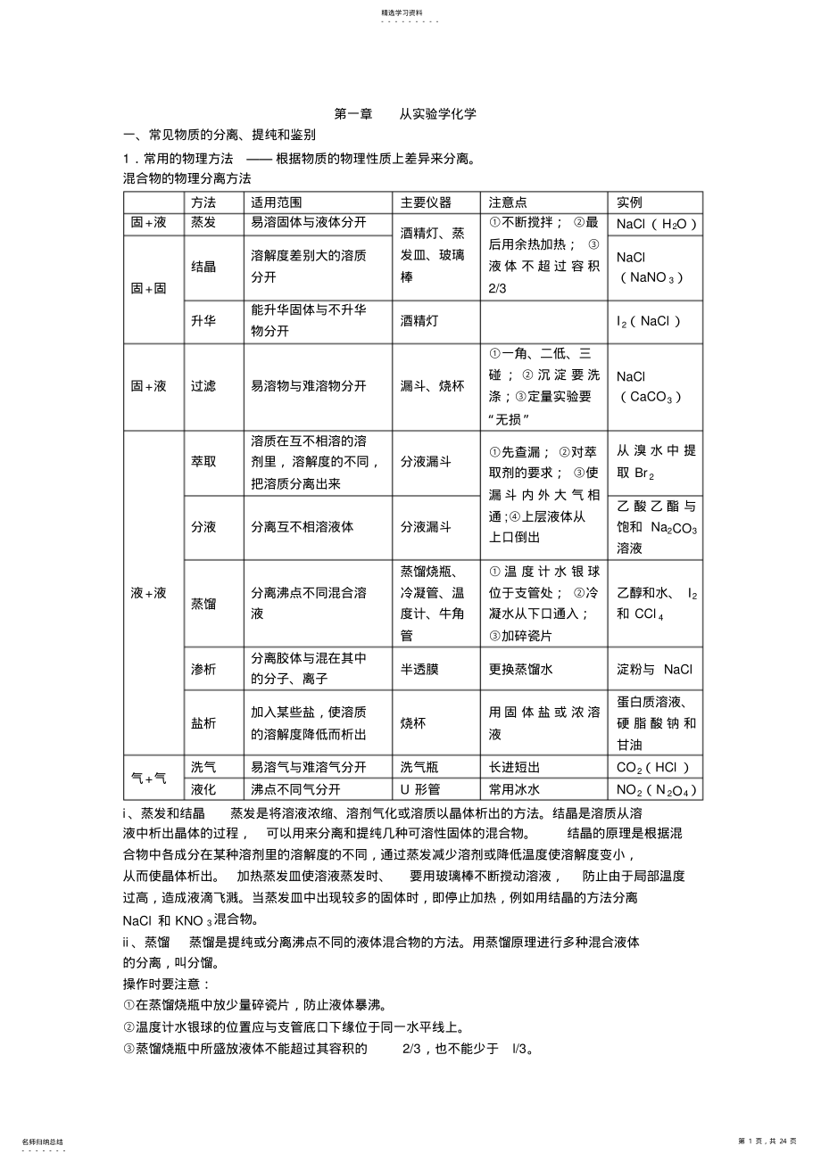 2022年高一化学必修知识点综合 .pdf_第1页