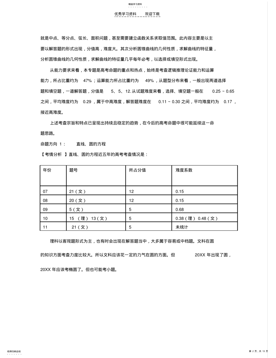 2022年解析几何专题复习策略 .pdf_第2页