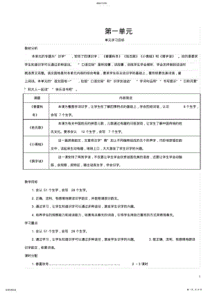 2022年部编版2017年一年级春季学期语文一年级第一单元导学案 .pdf